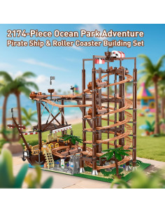 Set de Construcción Mould King 11013 Montaña Rusa y Barco Pirata 2174 Piezas 2