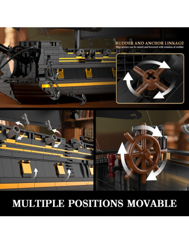 Bloques de Construcción Mould King 13186 Barco Pirata 5266PCS