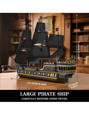 Bloques de Construcción Mould King 13186 Barco Pirata 5266PCS