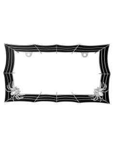 Marco de Placa de Licencia GG Grand General Telaraña Cromado 33x18cm