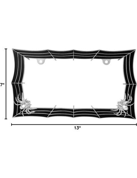 Marco de Placa de Licencia GG Grand General Telaraña Cromado 33x18cm