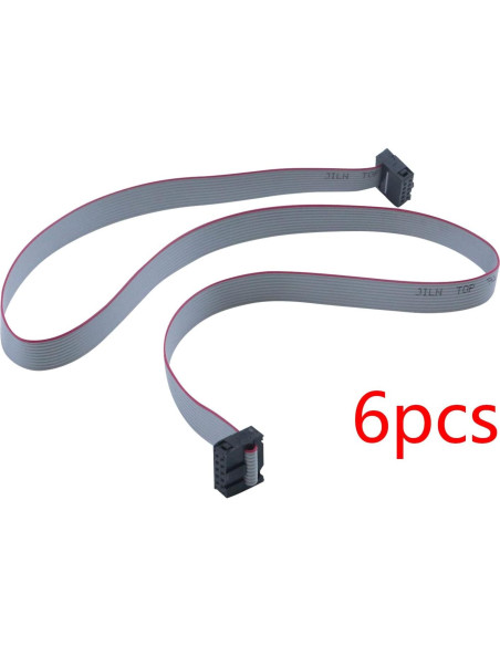 Cable de Cinta Plana USB Antrader 10P 60CM Hembra a Hembra - 6 Piezas