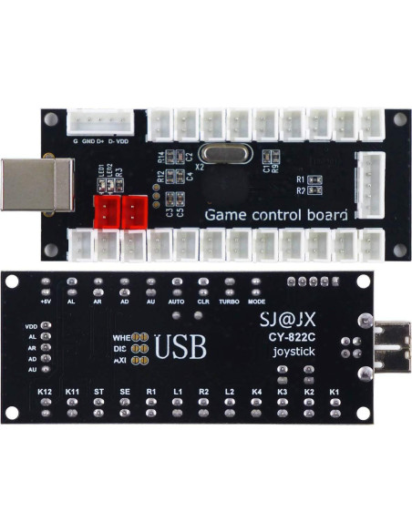 Kit de Juego Arcade DIY SJ@JX 2 Jugadores USB Sin Retraso