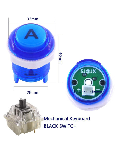 Kit de Juego Arcade DIY SJ@JX 2 Jugadores USB Sin Retraso