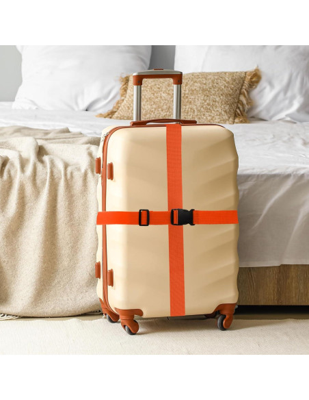 Correas de Equipaje Ajustables uxcell 4 Pcs Verde Militar 130-180 cm