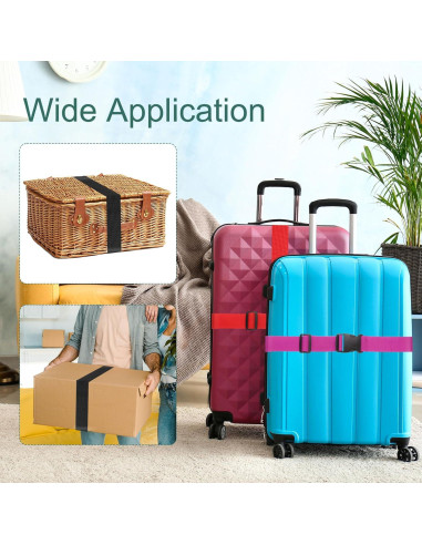 Correas de Equipaje Ajustables uxcell 4 Pcs Verde Militar 130-180 cm