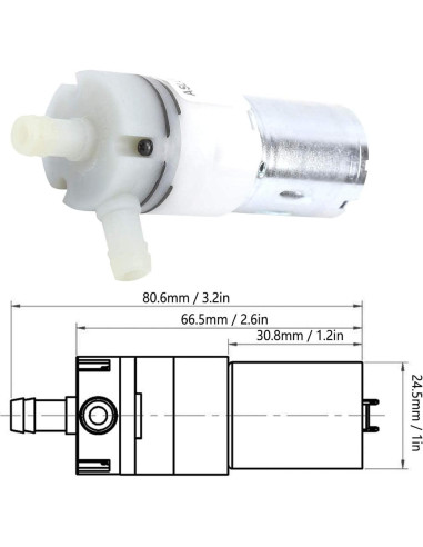 Mini Bomba Sumergible Fafeicy Acero Inoxidable 12V 1.1L/min