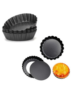 Set de 12 Moldes de Tarta de Huevo MGGi 3" Antiadherente