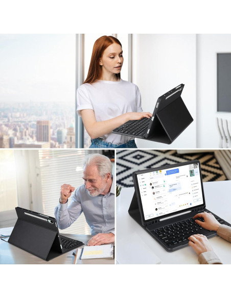 Funda con Teclado Samsung Galaxy Tab S9 FE 10.9" 2023 - Negro