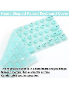 Cubierta de Teclado Elevada en Forma de Corazón HuiYuan18 Negra 2