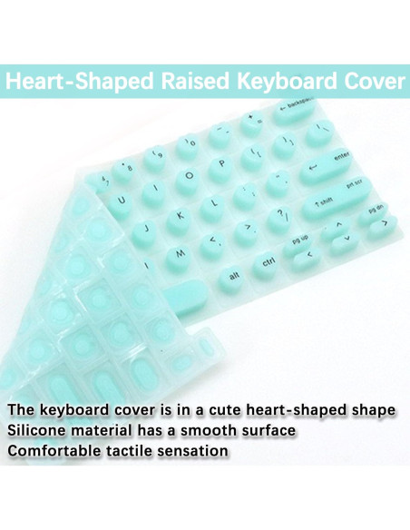 Cubierta de Teclado Elevada en Forma de Corazón HuiYuan18 Negra