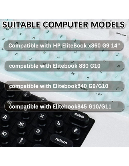 Cubierta de Teclado Elevada en Forma de Corazón HuiYuan18 Negra