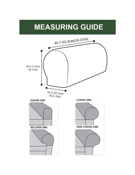 Fundas Impermeables de Cuero Sintético vctops para Reposabrazos - 2 Piezas, Negro