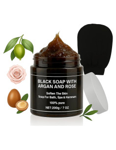 Jabón Beldi Negro ZAWINA - Exfoliante Corporal Marroquí 199g