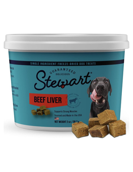 Golosinas Liofilizadas para Perros Stewart Hígado de Res 56.7g