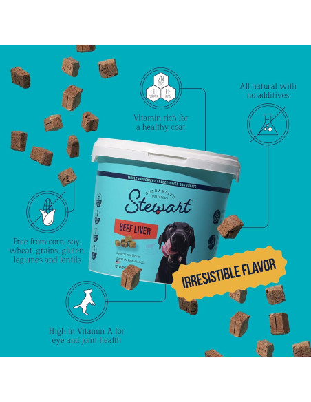 Golosinas Liofilizadas para Perros Stewart Hígado de Res 56.7g