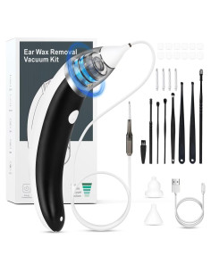 Aspirador de Cera de Oído TEADZ Eléctrico Recargable USB 5 Niveles