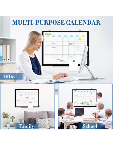 Calendario de Pizarra Blanca WALGLASS 61x46 cm Doble Cara