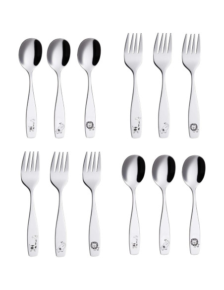 Juego de Cubiertos para Niños ANNOVA 12 Piezas Acero Inoxidable
