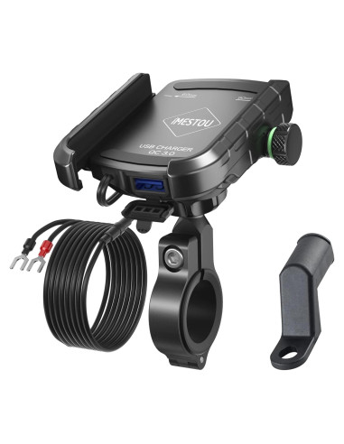 Soporte para Teléfono de Motocicleta iMESTOU con Cargador USB