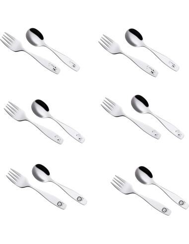 Juego de Cubiertos para Niños ANNOVA 12 Piezas Acero Inoxidable