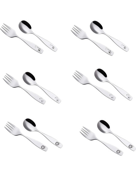Juego de Cubiertos para Niños ANNOVA 12 Piezas Acero Inoxidable