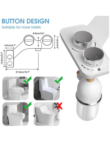 Accesorio de Bidet con Filtro ihork EB015D01 - 2 Paquetes