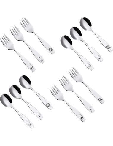 Juego de Cubiertos para Niños ANNOVA 12 Piezas Acero Inoxidable