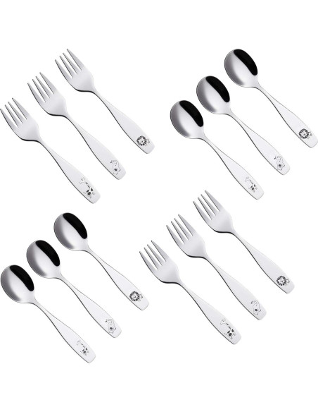 Juego de Cubiertos para Niños ANNOVA 12 Piezas Acero Inoxidable