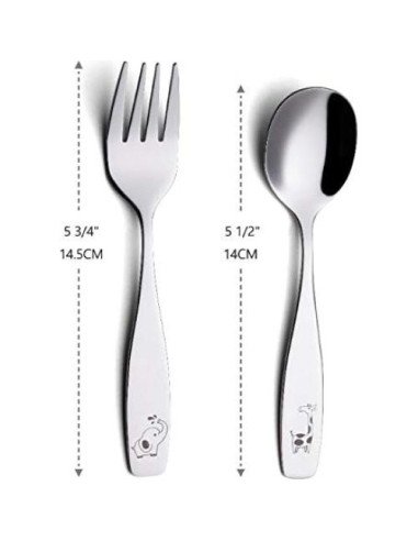 Juego de Cubiertos para Niños ANNOVA 12 Piezas Acero Inoxidable