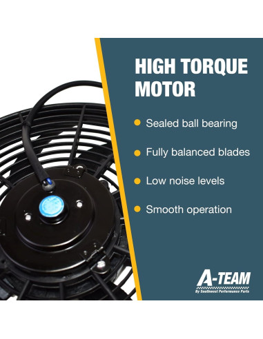 Ventilador Eléctrico Universal A-Team 14" 12V 2400 CFM