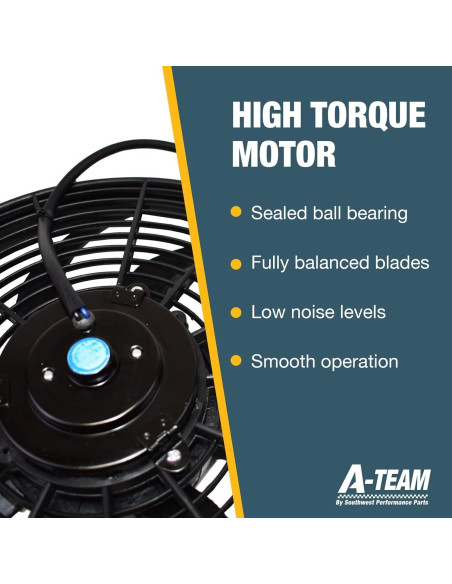 Ventilador Eléctrico Universal A-Team 14" 12V 2400 CFM