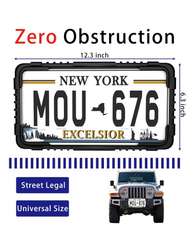 Marco de Placa de Licencia de Silicona Negra Crossarctic - Paquete de 2