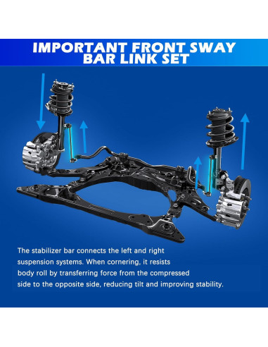 2 Piezas Enlaces de Barra Estabilizadora Usucrre K80230 para Toyota