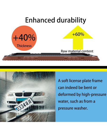Marco de Placa de Licencia de Silicona Negra Crossarctic - Paquete de 2