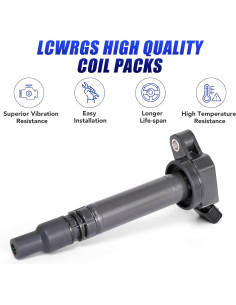 Juego de 4 Bobinas de Encendido LCWRGS para Toyota 2.5L 2.7L 2