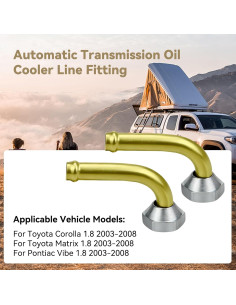 Conector de enfriador de transmisión H-Jun M12x1.5 2Pcs 2