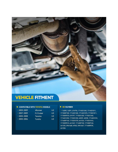 Convertidor Catalítico PHILTOP para Toyota Tacoma 4.0L 2005-2008