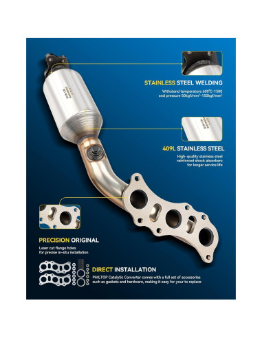 Convertidor Catalítico PHILTOP para Toyota Tacoma 4.0L 2005-2008