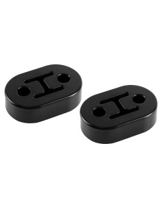 Soporte de Escape de Goma SINGARO 2PCS Negro 7.34x4.73cm