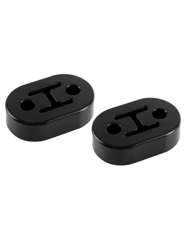 Soporte de Escape de Goma SINGARO 2PCS Negro 7.34x4.73cm