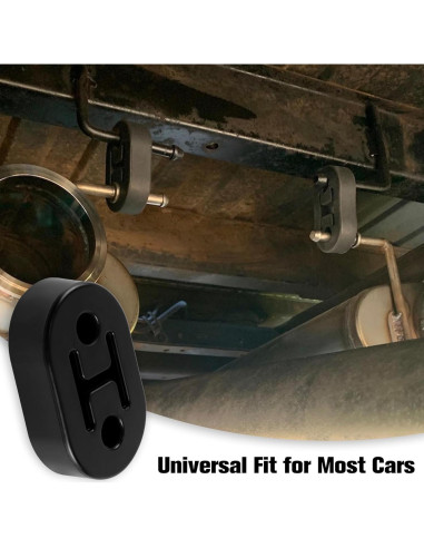 Soporte de Escape de Goma SINGARO 2PCS Negro 7.34x4.73cm