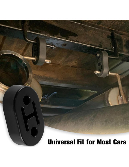 Soporte de Escape de Goma SINGARO 2PCS Negro 7.34x4.73cm