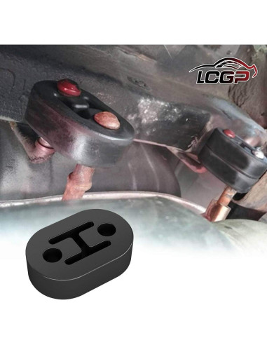 Soporte de goma para escape LCGP 4PCS 2 agujeros 1.14 cm