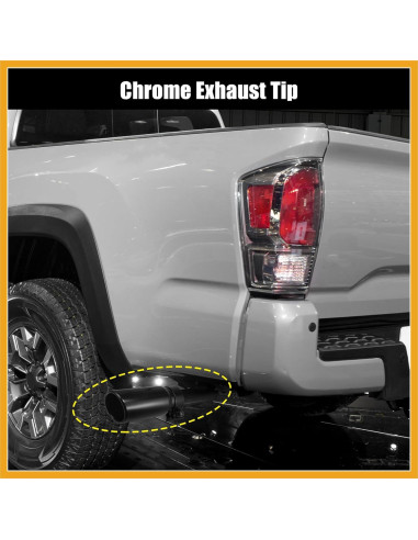 Tubo de Extensión de Escape Acero Inoxidable Partuto para Toyota Tacoma 2018-2023