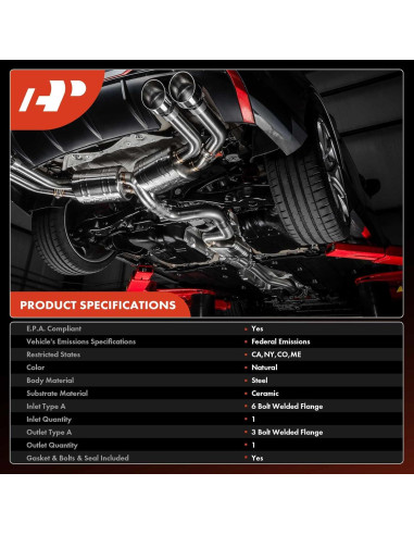 Convertidor Catalítico A-Premium para Toyota Camry 2.2L 1997-2001