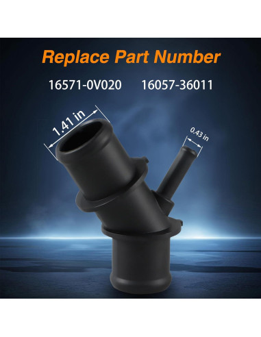 Conector de Manguera Superior Radiador KPALAG para Toyota RAV4 2009-2012