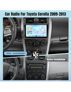 Radio de Coche Leadfan Android 9" para Toyota Corolla 2009-2013 2