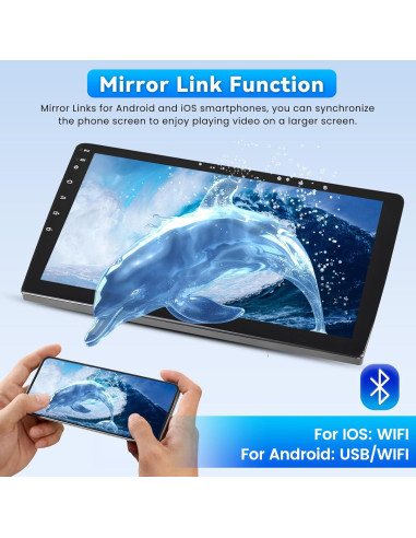 Estéreo de Coche Roinvou para Toyota Camry 2006-2011, 10.1" HD, Carplay, Android Auto, Bluetooth 5.0