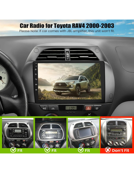 Radio de Coche WOWiViD para Toyota RAV4 2000-2003, 9" 4GB/64GB